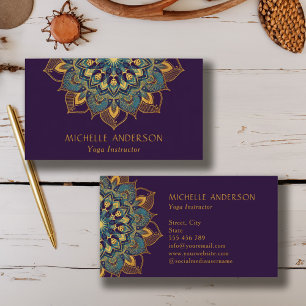 Yoga Gold Mandala Business Card