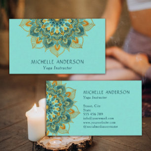 Yoga Gold Mandala Business Card