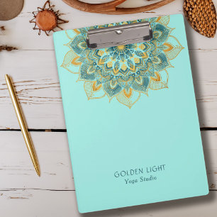 Yoga Gold Mandala Clipboard