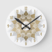 Yoga Gold Om Symbol Lotus Flower Mandala