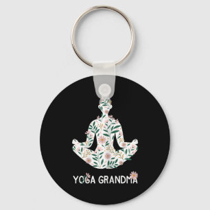 Yoga Grandma Meditation Tee Pilates Lover Grandmot Keychain
