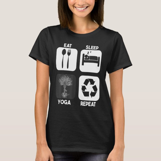 Yoga Gym Fitness Meditation Music Workout Exercise T-Shirt (Front)