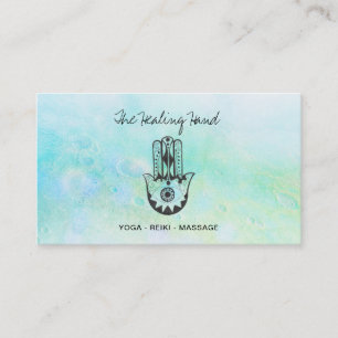 *~* Yoga Hamsa Hand of Fatima - Craters of Moon Business Card