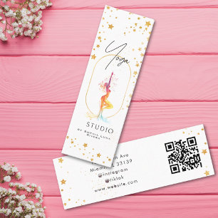 Yoga Health And Wellness Holistic Gold Stars Mini Business Card