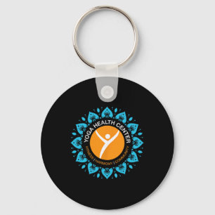 Yoga Health Centre Love Word Cloud Design Keychain