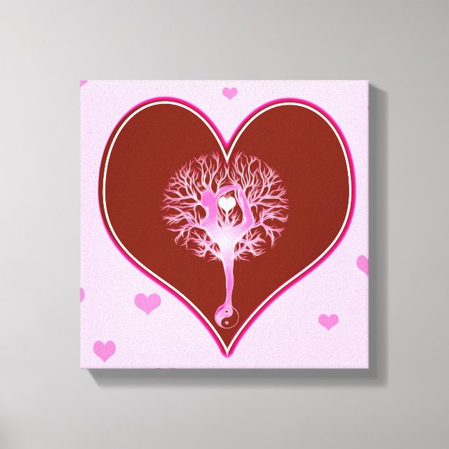 Yoga Heart Canvas Print (Front)