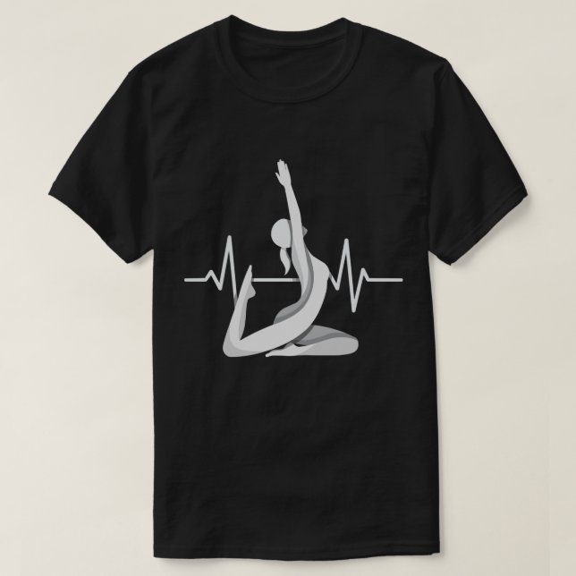 Yoga Heartbeat Mindful Energy T-Shirt (Design Front)