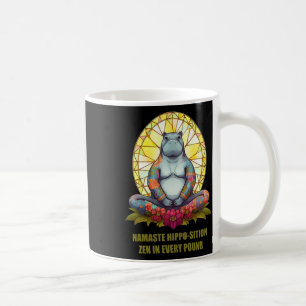 Yoga Hippo In Meditation Pose, Peaceful Zen In Eve Coffee Mug