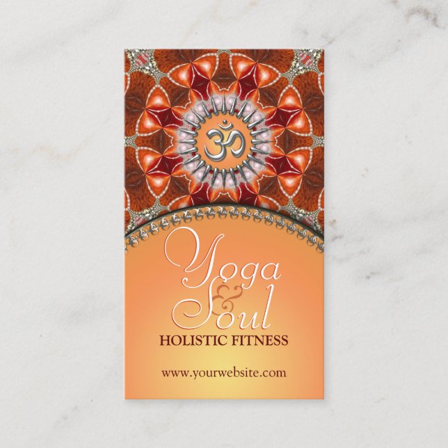 Yoga Holistic Crystal Energy NewAge Business Cards (Front)