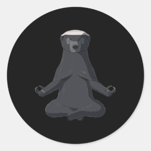 Yoga Honey Dger Classic Round Sticker