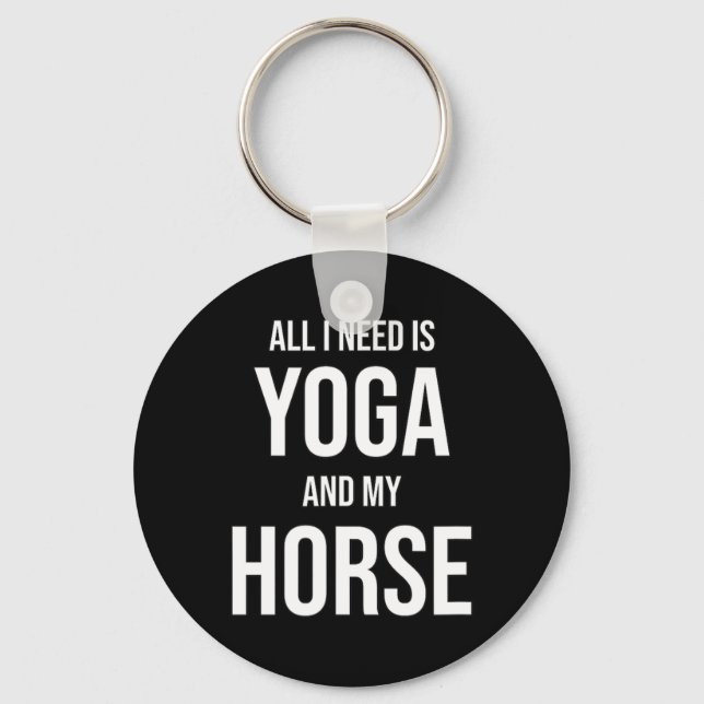 Yoga Horse For Yogini  Keychain (Front)