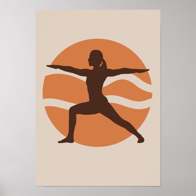Yoga Illustration – Relaxing and Mindful Artwork Poster (Front)