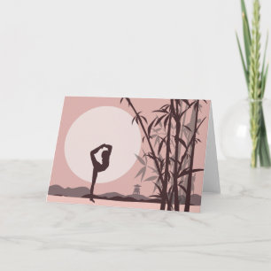 Yoga in Pink Notecards