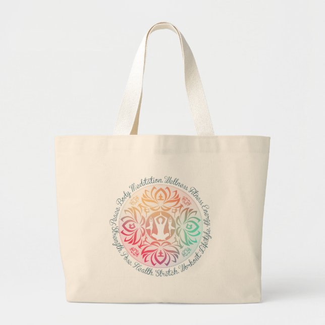 Yoga Inspirations Large Tote Bag (Front)