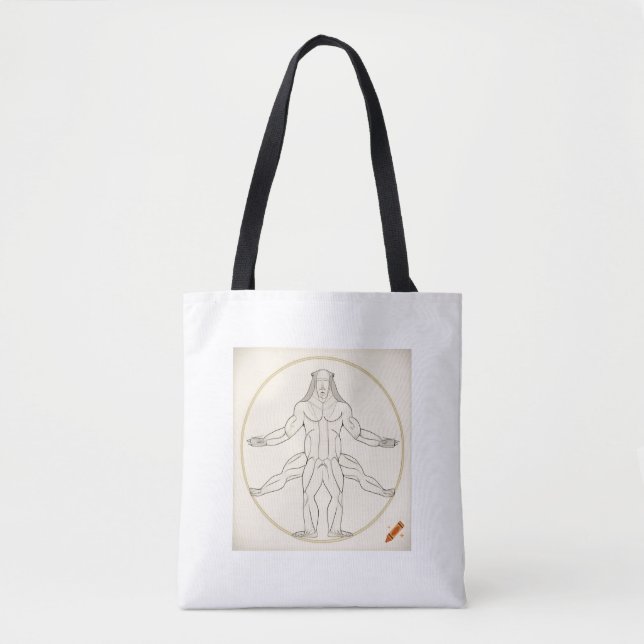 "Yoga-Inspired Tote Bag: Peaceful Design for Mind  (Front)