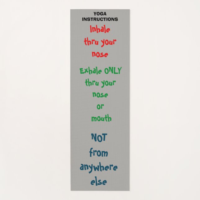 Yoga instructions yoga mat (Front)