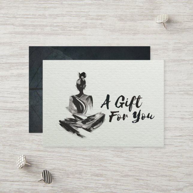 Yoga Instructo Lotus Meditation Gift Certificate (Front/Back In Situ)
