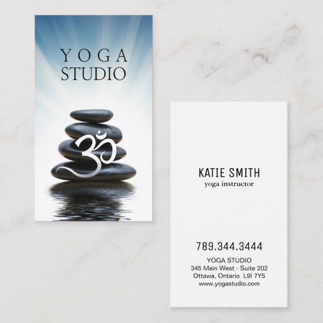 Yoga Instructor and Reiki Master Business Cards (Front/Back)