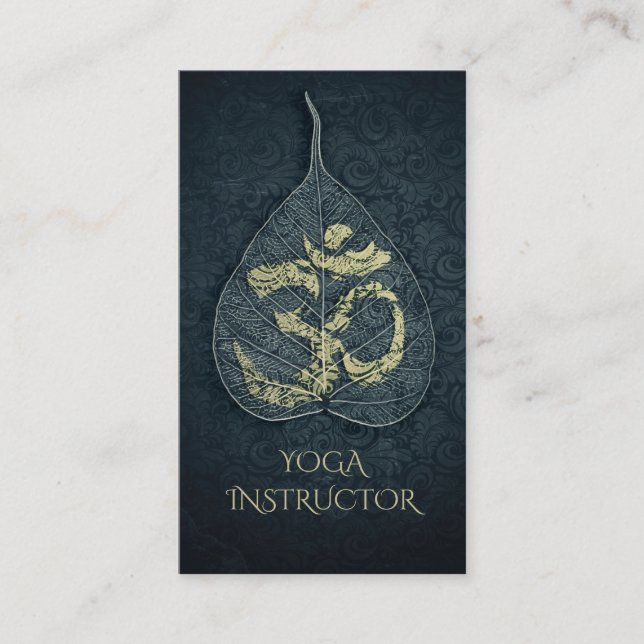 Yoga Instructor Appointment Bodhi Leaf OM Symbol (Front)