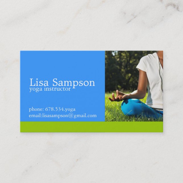 Yoga Instructor Business Card (Front)