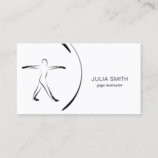 Yoga instructor card with two yoga poses (Front)
