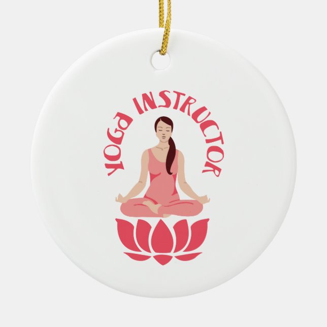 Yoga Instructor Ceramic Ornament (Front)