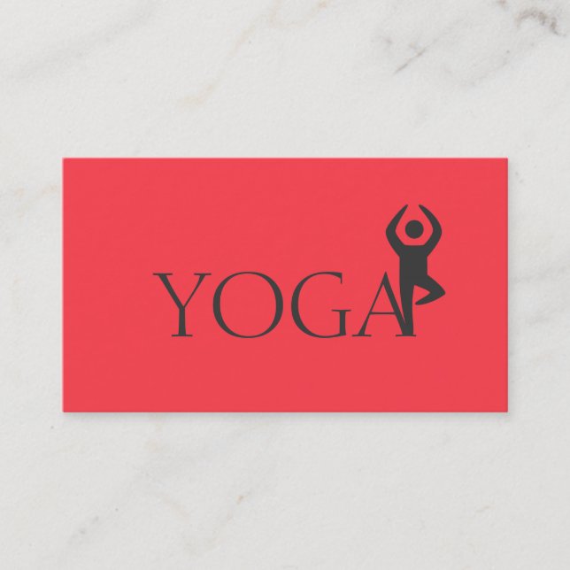 Yoga Instructor, Classes Business Card (Front)