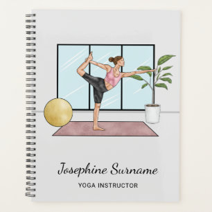 Yoga Instructor Dancer Pose Teacher Custom Name Planner