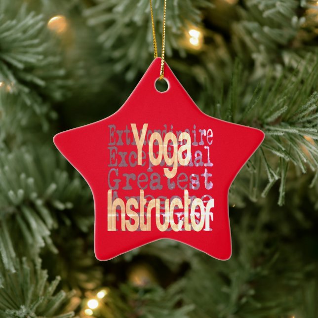 Yoga Instructor Extraordinaire Ceramic Ornament (Tree)