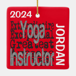 Yoga Instructor Extraordinaire CUSTOM Ceramic Ornament
