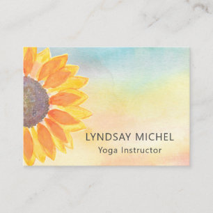 Yoga Instructor Floral Business Card