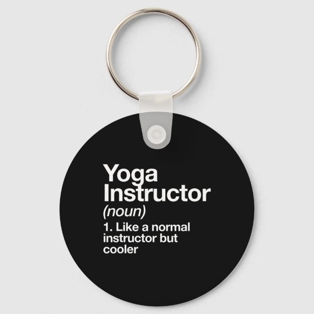 Yoga Instructor Funny Definition Gym Trainer Coach Keychain (Front)