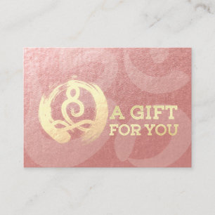 YOGA Instructor Gift Certificate Meditation Zen OM