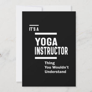 Yoga Instructor Job Title Gift Invitation