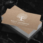 Yoga Instructor Life Tree Rustic Kraft Business Card<br><div class="desc">Yoga Instructor Life Tree Rustic Kraft Business Cards.</div>