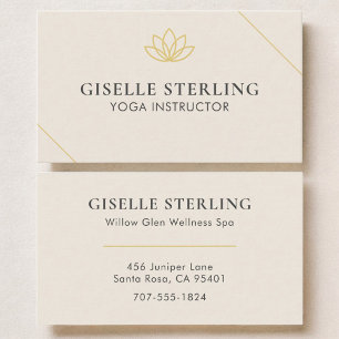 Yoga Instructor Lotus Business Card