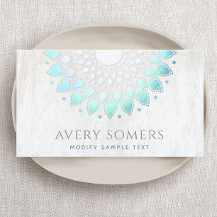 Yoga Instructor Lotus Flower  Business Card