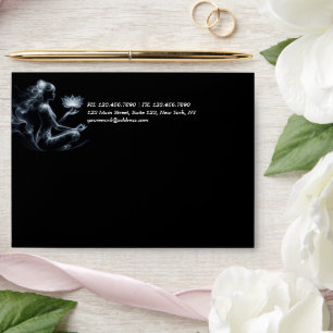 Yoga Instructor Lotus Meditation Pose Glowing Mist Envelope