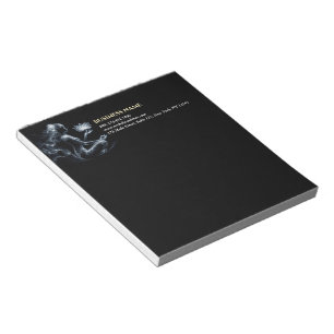 Yoga Instructor Lotus Meditation Pose Glowing Mist Notepad