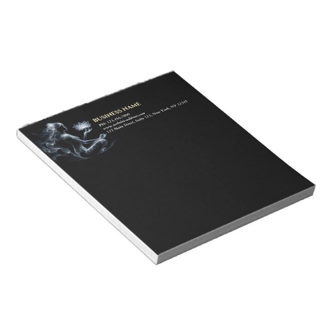 Yoga Instructor Lotus Meditation Pose Glowing Mist Notepad (Angled)