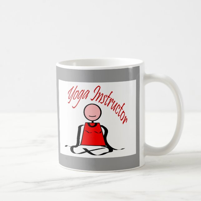 Yoga Instructor---Lotus Postion Stick Figure Coffee Mug (Right)