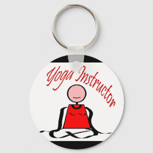 Yoga Instructor---Lotus Postion Stick Figure Keychain