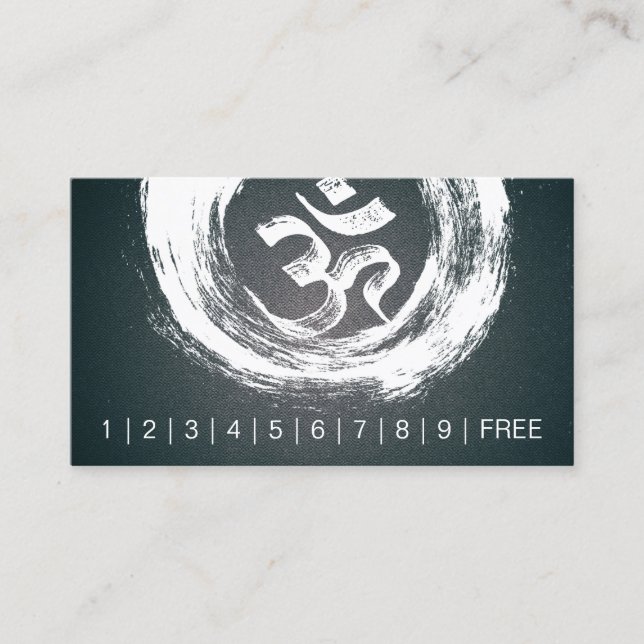 YOGA Instructor Loyalty Punch Brush OM ZEN Symbols (Front)