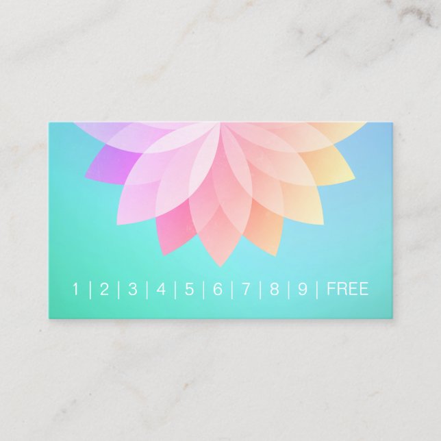 YOGA Instructor Loyalty Punch Colourful Mandala Card (Front)