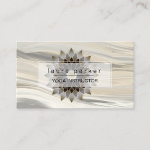 Yoga Instructor Meditation Holistic Lotus Paint Business Card