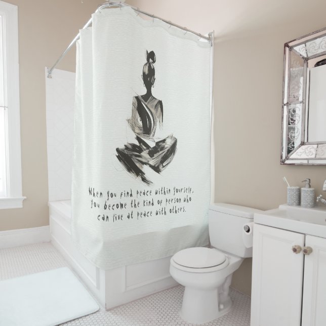 Yoga Instructor Meditation Pose Brush Stroke Quote (In Situ)