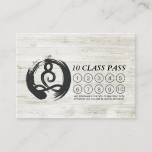 Yoga Instructor Meditation Pose Class Pass Loyalty Card
