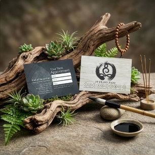 Yoga Instructor Meditation Pose Class Pass Loyalty Card