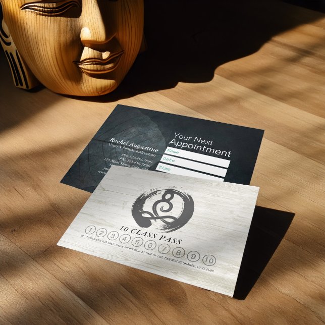 Yoga Instructor Meditation Pose Class Pass Loyalty Card (Creator Uploaded)