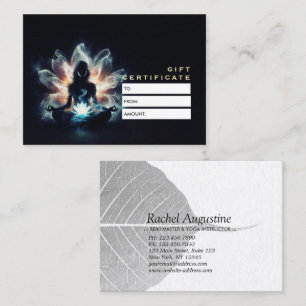 Yoga Instructor Meditation Pose Glowing Mist Gifts Discount Card